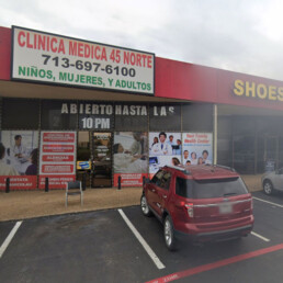 Front entrance of 45 North Medical Clinic in Houston, TX