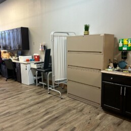 Clinical workspace at HealthQuilt Seabrook TX primary care clinic